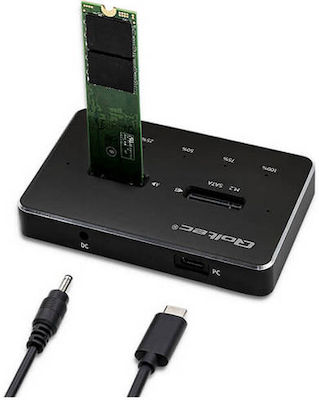 Qoltec Dockingstation für 2 Festplatten SATA M.2 (2230)" / M.2 (2242)" / M.2 (2260)" mit USB-C Verbindung (50310)