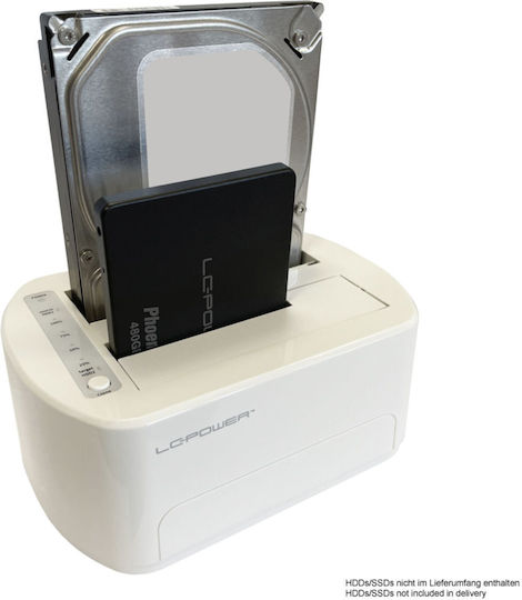 LC-Power Docking Station for 2 Hard Drives SATA 2.5" / 3.5" with Connection USB 3.2 (LC-DOCK-U3-VI)