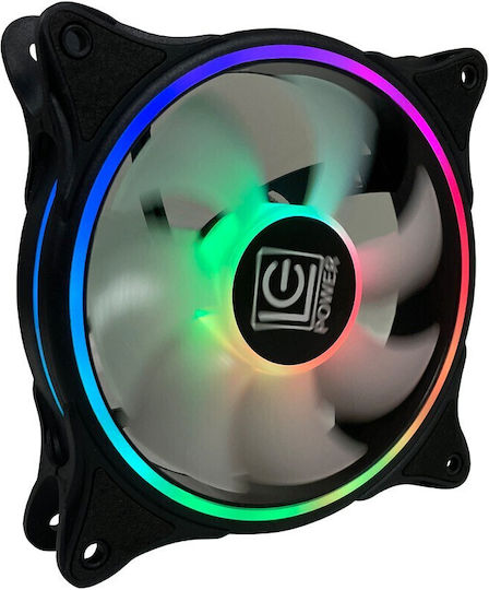 LC-Power LC-CF-120-ARGB-B Case Fan 120mm (1200rpm / 48.9cfm) with ARGB Lighting and 6-Pin Connection