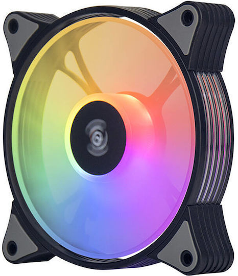 Darkflash AR12 Case Fan 120mm (1200rpm / 48cfm) with ARGB Lighting and 6-Pin Connection
