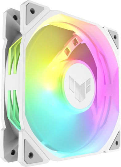 Asus TUF Gaming TR120 Case Fans (2000rpm / 77.4cfm) with ARGB Lighting and Connection 4-Pin PWM White