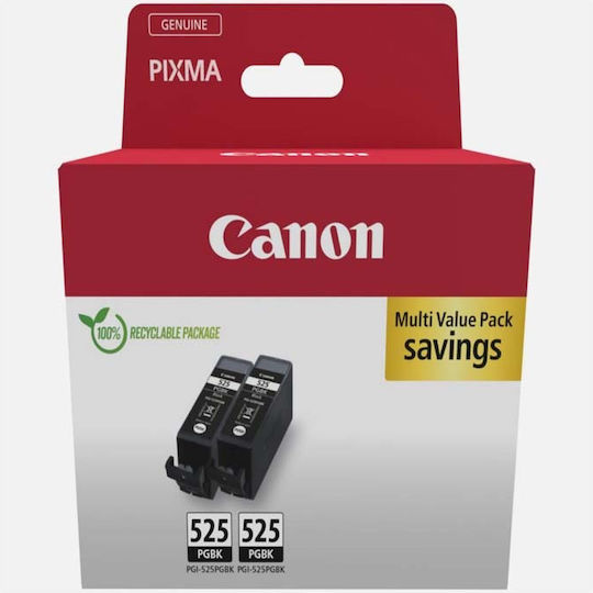 Canon PGI-525 Original Pack of 2 InkJet Printer Inks Black (4529B017)