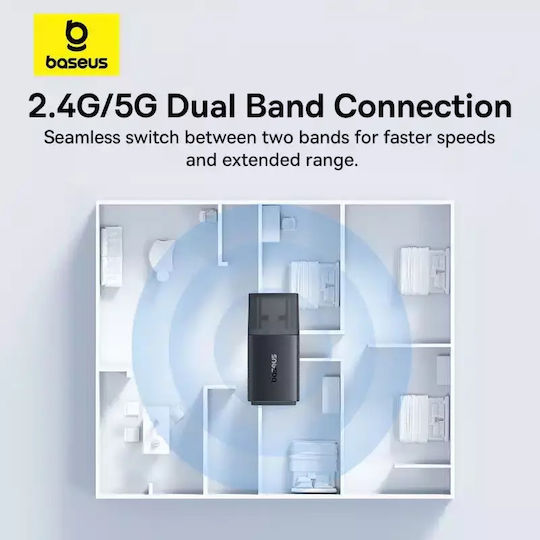 Baseus Adapter Wifi Fastjoy 650mbps B01317600111-04