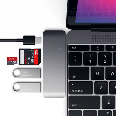 Satechi Hub 4 Porturi USB 3.0 Cu Conectare USB-C Gri