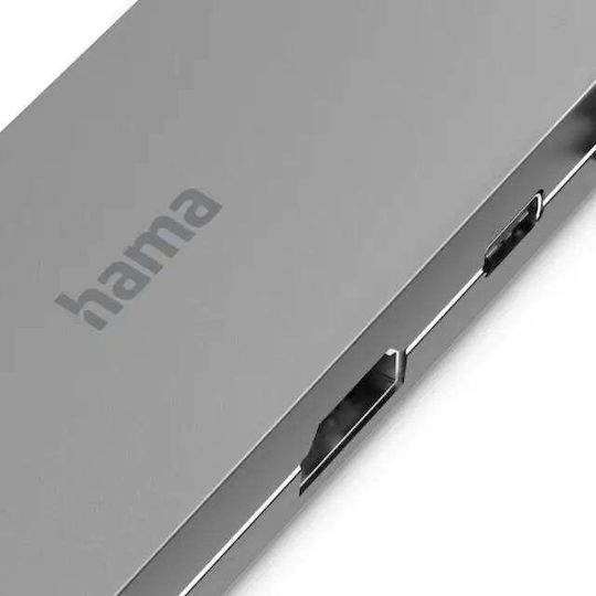 HAMA Hub 2 Θυρών USB 3.2 με σύνδεση USB-C / Ethernet Γκρι