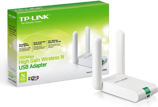 TP-LINK TL-WN822N USB Network Adapter with Wireless Wi-Fi Connection 300Mbps (Standard v5.20)