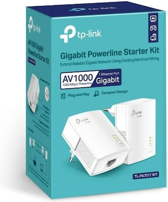 TP-LINK TL-PA7017 Kit Powerline Double Wired and Gigabit Ethernet Port