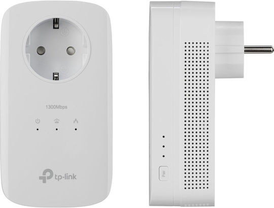TP-LINK TL-PA8033P KIT v1 Powerline Double Wired with Passthrough Socket and 3 Gigabit Ethernet Ports
