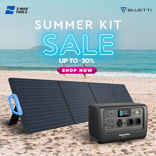 Bluetti EB70 + PV200 Solar Panel 200W Bundle Power Station 716Wh