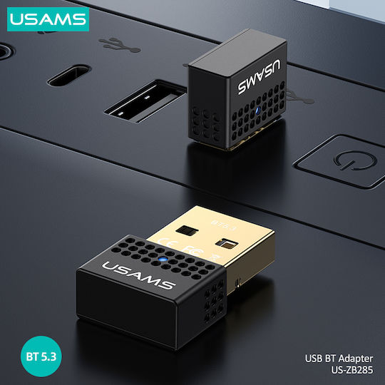 Usams USB Bluetooth 5.3 Adaptor cu Raza de Acțiune 20m (US-ZB285)