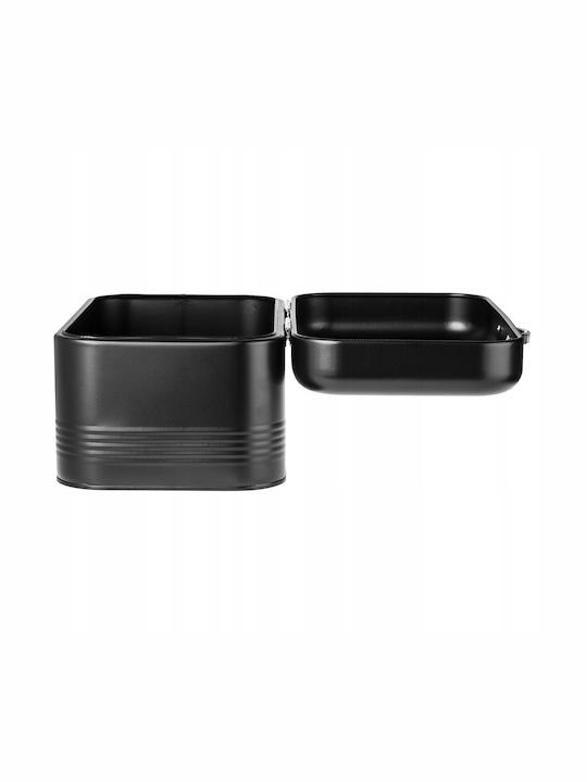 Kadax Cutie de pâine Inox în culoarea Negru