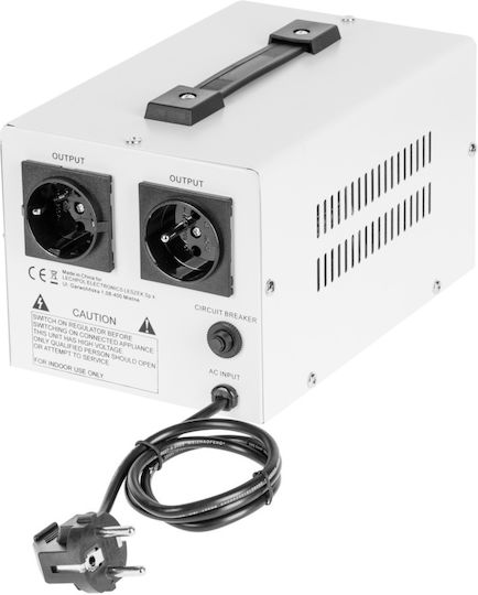 Kemot MSER-500 Stabilizator de Tensiune Servo 500VA cu 2 Prize Curent