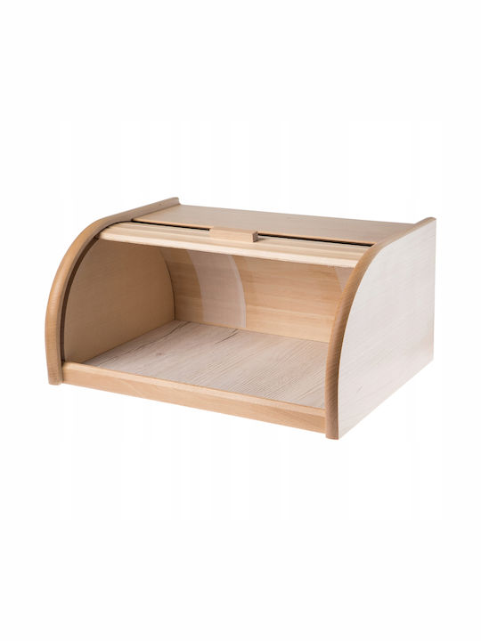 Kadax Cutie de pâine cu capac Lemn Maro 39x28.5x18.5cm