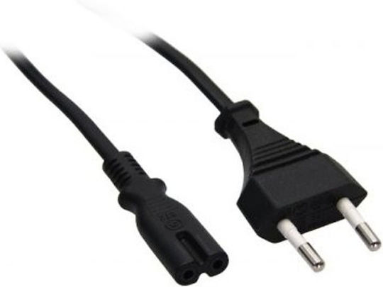 Powertech Euro - IEC C7 Kabel 1.5m Schwarz (CAB-P021)
