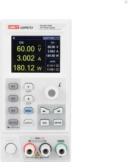 Uni-T Laboratory Power Supply with 1 Channel 8A and Maximum Power 180W UDP6721