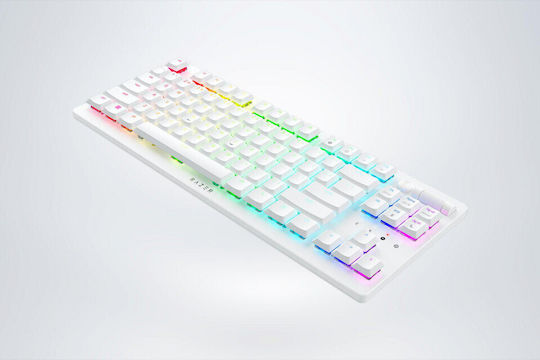 Razer DeathStalker V2 Pro TKL Drahtlos Optisch Gaming Tastatur Tenkeyless mit Razer Linear Schaltern und RGB-Beleuchtung (Englisch US) Weiß