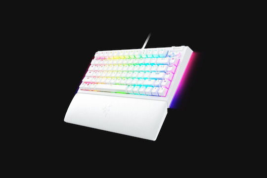 Razer BlackWidow V4 Gaming Mechanical Keyboard 75% with Razer Orange switches and RGB lighting (English US) White