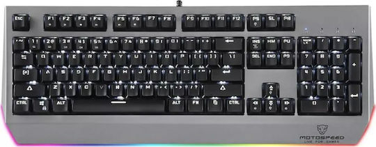 Motospeed CK99 Gaming Tastatură Mecanică cu LK Libra Orange comutatoare și iluminare RGB (Engleză US) Gri