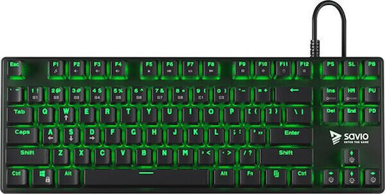 Savio Blackout Gaming Μηχανικό Πληκτρολόγιο 60% με Outemu Brown διακόπτες και RGB φωτισμό (Αγγλικό US)