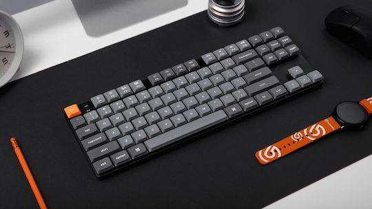 Keychron K1 Max K1M-H1 Tastatură Mecanică De Gaming Fără Fir Tenkeyless Cu Comutatoare Gateron Low Profile Red Și Iluminare RGB Engleză SUA