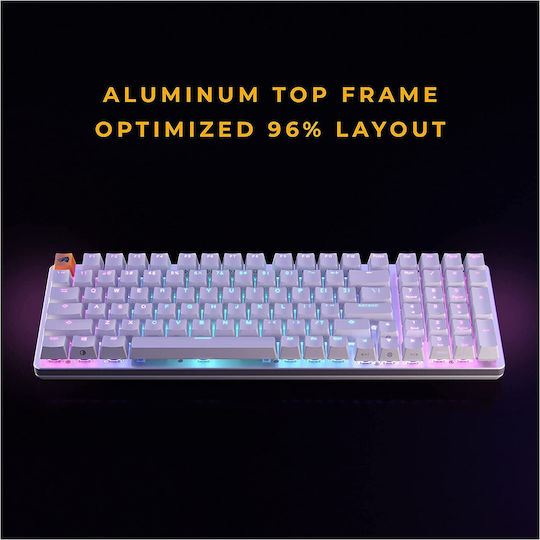 Glorious PC Gaming Race GMMK 2 Gaming Mechanical Keyboard with Glorious Fox switches and RGB lighting (English US) White