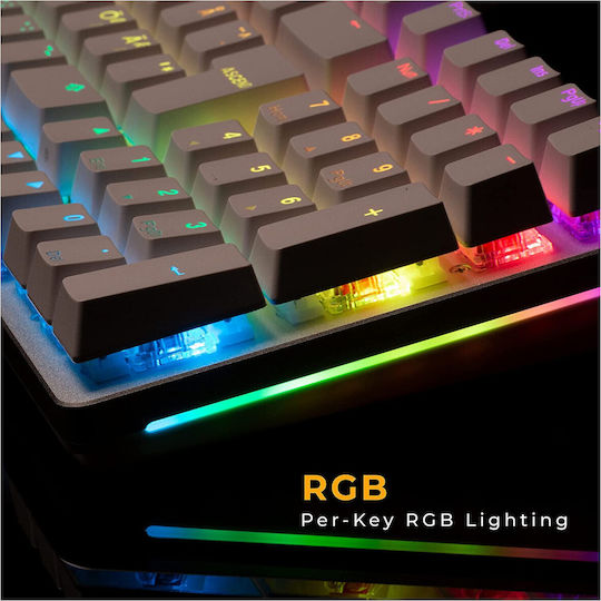 Glorious PC Gaming Race GMMK 2 Gaming Mechanical Keyboard with Glorious Fox switches and RGB lighting (English US) White