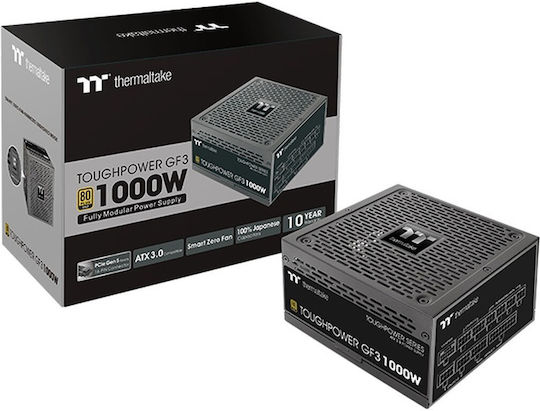 Thermaltake ToughPower GF3 1000W Черен Компютърно захранване Пълен модул 80 Plus Gold