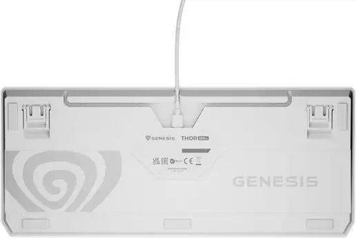 Genesis Thor 230 TKL Gaming Mechanical Keyboard Tenkeyless with Outemu Brown switches and RGB lighting (English US) White