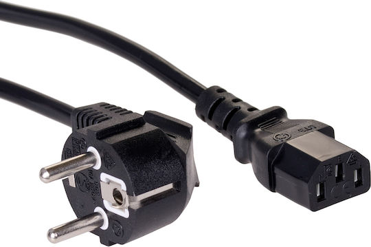 Akyga Schuko - IEC C13 Cable 1.5m Μαύρο AK-PC-01A