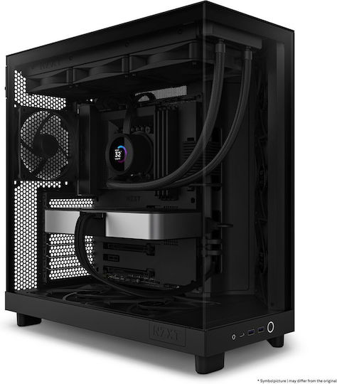 NZXT H6 Flow Gaming Midi Tower Κουτί Υπολογιστή με Πλαϊνό Παράθυρο Μαύρο