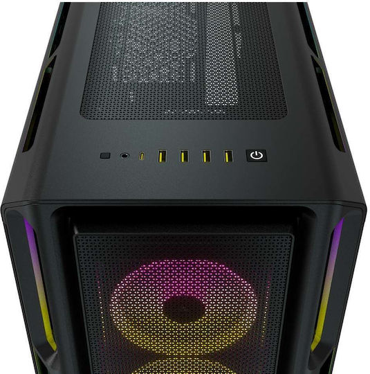 Corsair ICUE 5000T RGB Gaming Midi-Turm Computergehäuse mit Seitenfenster Schwarz