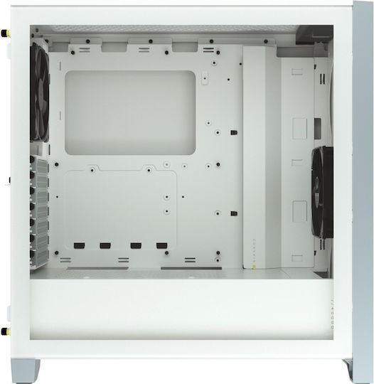 Corsair 4000D Airflow Gaming Midi-Turm Computergehäuse mit Seitenfenster Weiß