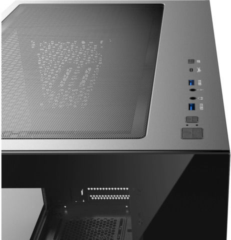 Raijintek Paean C7 Геймърско бюро Midi Tower Компютърна кутия със страничен прозорец Черен