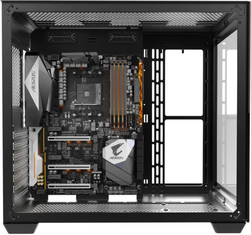 Raijintek Paean C7 Геймърско бюро Midi Tower Компютърна кутия със страничен прозорец Черен