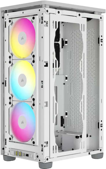 Corsair 2000D RGB Airflow iCUE Mini Tower Κουτί Υπολογιστή Λευκό