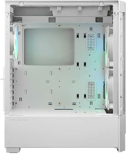 Cougar Duoface RGB Gaming Midi Tower Computer Case with Side Window White