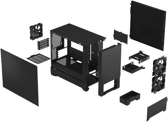 Fractal Design Pop Mini Silent Mini Tower Computer Case Black Solid