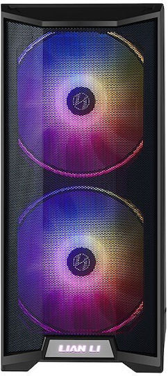 Lian Li Lancool 215 Midi Tower Κουτί Υπολογιστή με Πλαϊνό Παράθυρο και RGB Φωτισμό Μαύρο