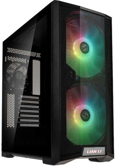 Lian Li Lancool 215 Midi Tower Κουτί Υπολογιστή με Πλαϊνό Παράθυρο και RGB Φωτισμό Μαύρο