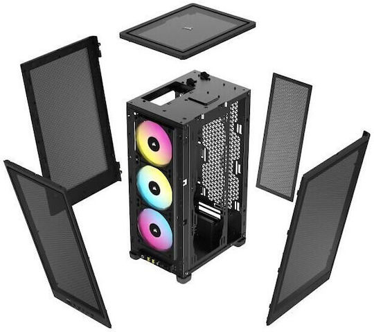 Corsair 2000D RGB Airflow ICUE Gaming Mini-Turm Computergehäuse Schwarz