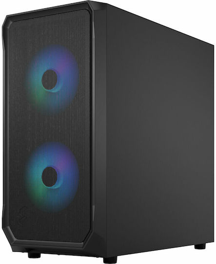 Fractal Design Focus 2 Gaming Midi Tower Κουτί Υπολογιστή με Πλαϊνό Παράθυρο RGB Black