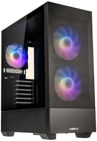 Lian Li Lancool 205 Mesh C Gaming Midi-Turm Computergehäuse mit Seitenfenster Schwarz