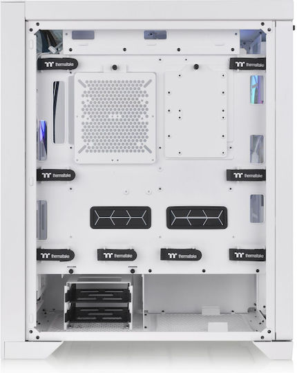 CTE T500 TG ARGB Snow Gaming Full Tower Computer Case with Side Window White