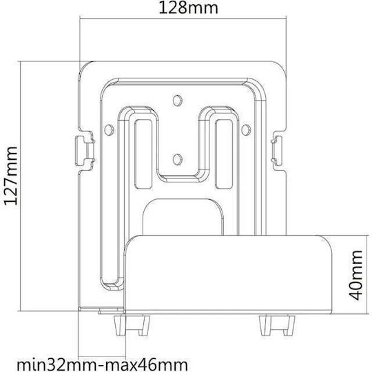 Neomounts Stand Birou Carcasă PC AWL-440BL Negru