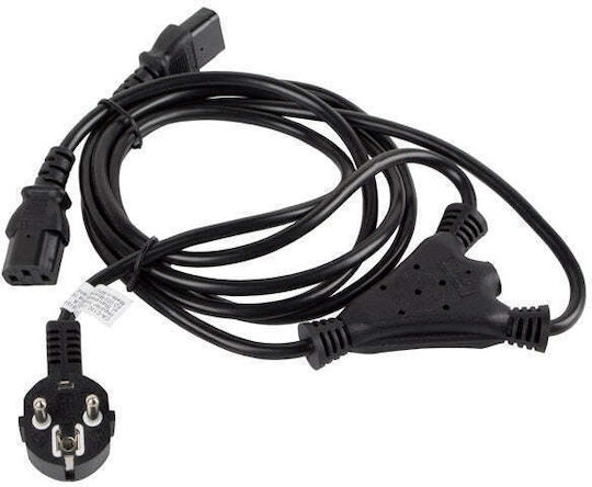 Lanberg Schuko - IEC C13 Kabel 1.8m Schwarz