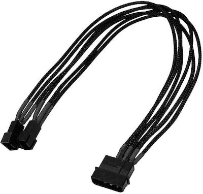 Nanoxia 4-Pin Molex - 4-Pin Molex Cable 0.3m Black (900100015)