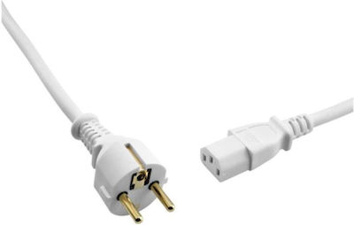 Oehlbach Powercord Schuko - IEC C13 Cable 1.5m White (D1C17043)