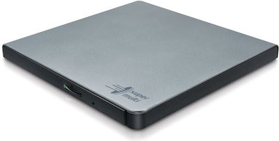 Hitachi-LG Data Storage Externer Optisches Laufwerk Aufnahme/Wiedergabe CD / DVD/CD für Schreibtisch / Laptop Gray