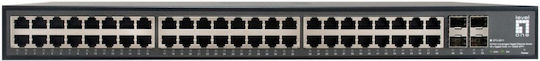 Level One GTU-5211 Unverwaltet L2 Switch mit 48 Ports Ethernet und 4 SFP Ports
