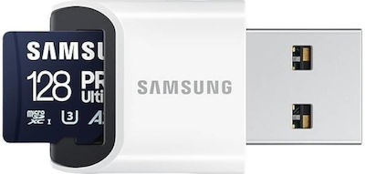 Samsung PRO Ultimate microSDXC 128GB Clasa 10 U3 V30 A2 UHS-I cu cititor USB